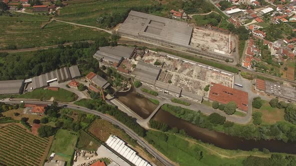 Drone Footage of Abandoned Factory