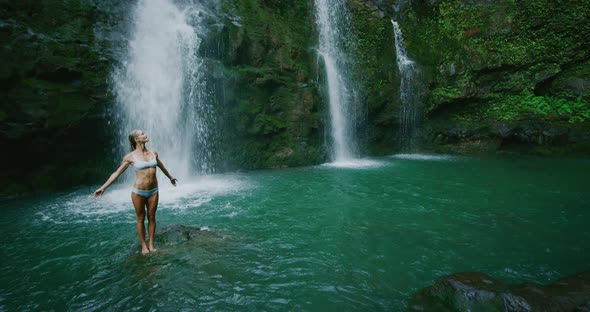 Feeling the soul of the waterfall