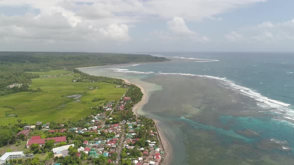 Seascape with Beach and Sea. Philippines, Luzon