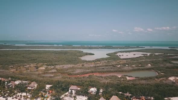 Drone Shot Of Holbox In 60fps