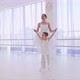 Ballet Teacher with Little Girl Training Steps on Tiptoe in Pointes Hold Hands - VideoHive Item for Sale