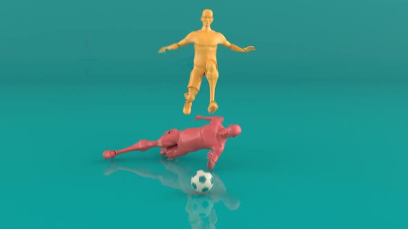 3D motion design of a football game