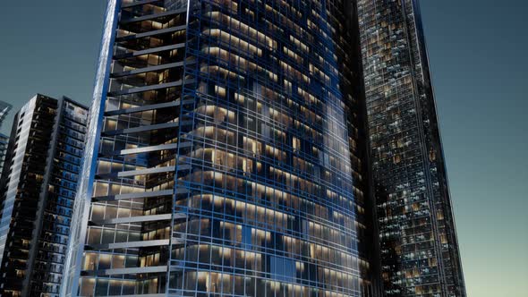 City Skyscrapers at Night alt