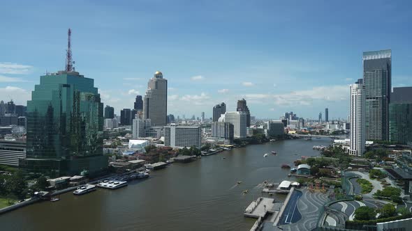 Beautiful building architecture around Bangkok city in Thailand