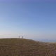 Drone view of two friends hiking in the Apennines, Umbria, Italy - VideoHive Item for Sale