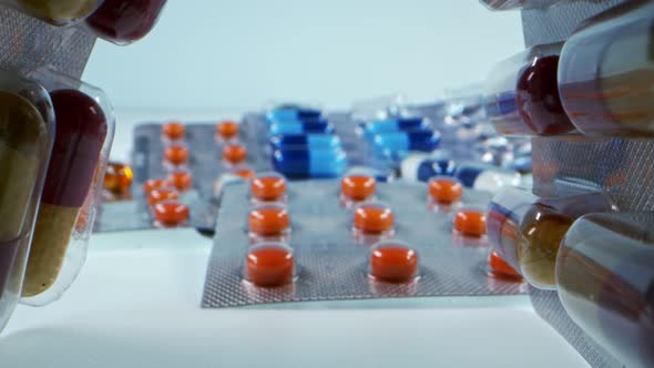 Macro View Of Colored Medicines Used For Healing 3