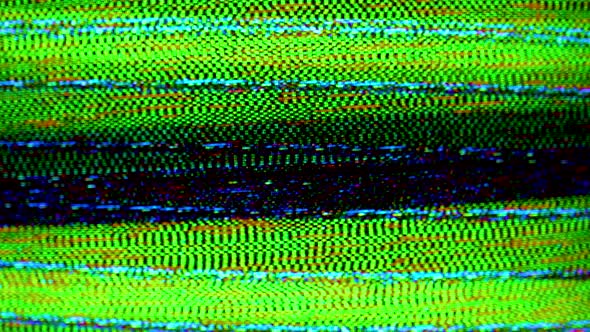 White green noise on black intro for social media channel.