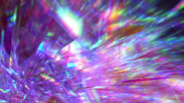 Neon pink blue purple silver prism lights bokeh. Festive background for party