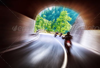 riding in tunnel, extreme lifestyle, slow motion, traveling and tourism concept