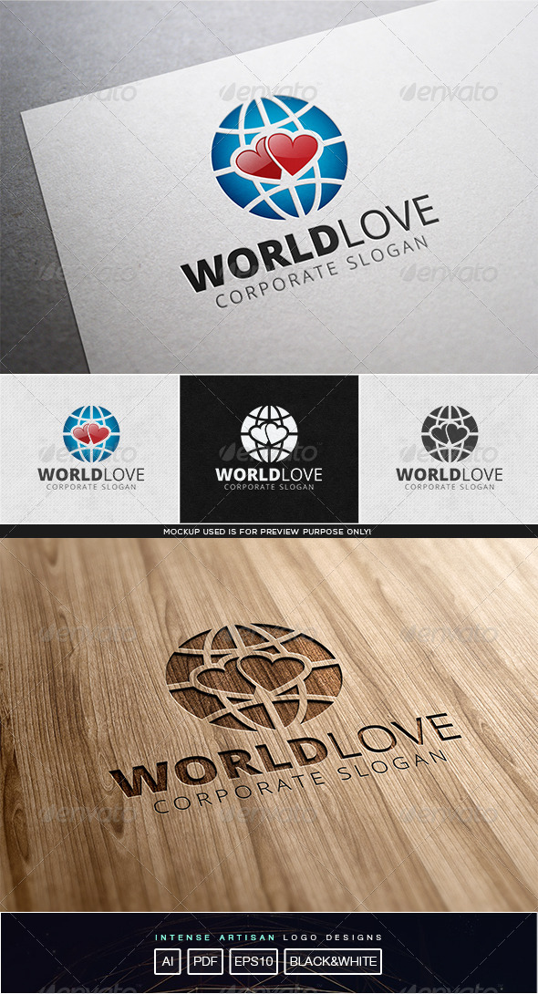 World Love Logo Template