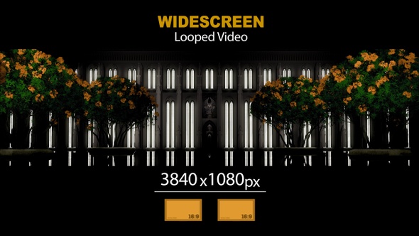 Widescreen Gothic Garden Hall 04