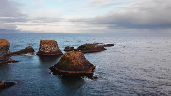 Arnarstapi Cliffs in Snaefellsnes Peninsula Iceland