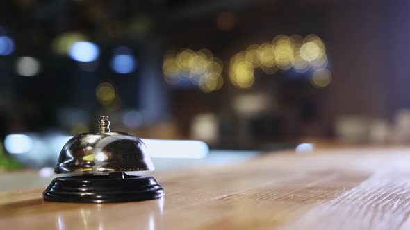 The Chef Rings the Bell and Serves a Plate with the Dish in the Dispensary Area