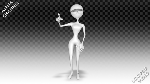 3D Woman Character - Cartoon Pop Dance