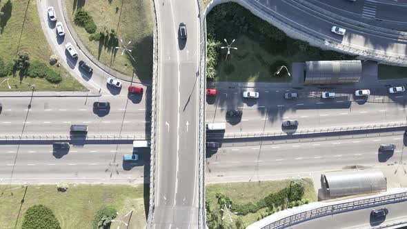 Kyiv. Ukraine: Road Junction. Aerial View