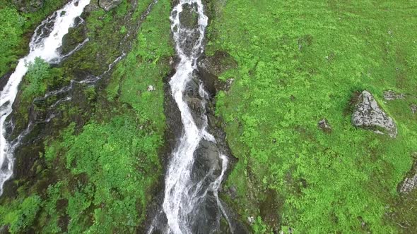 Aerial view of  water stream