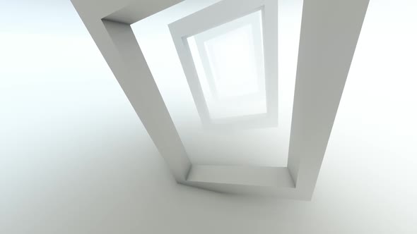 Futuristic white Background with Frames and Bright Light 3