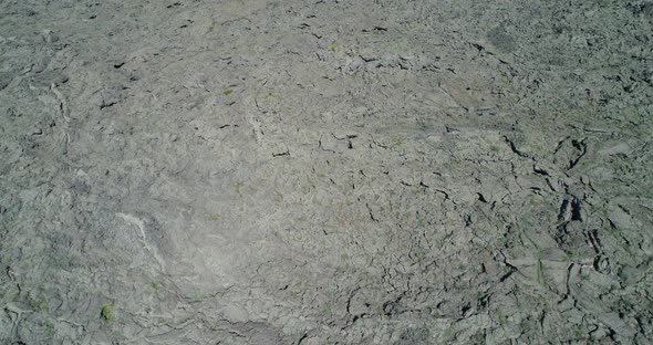 Aerial View of Rocky Volcano's Feet