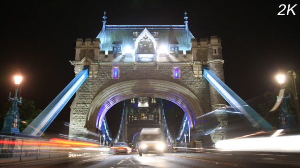 Street View Of Rush Hour On London Bridge