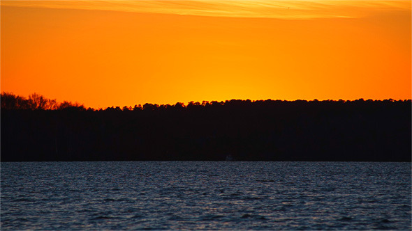 Sunset Behind The River