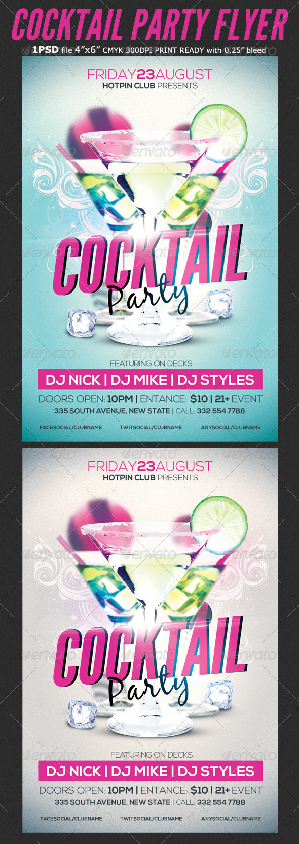 Cocktail Party Flyer Template 2