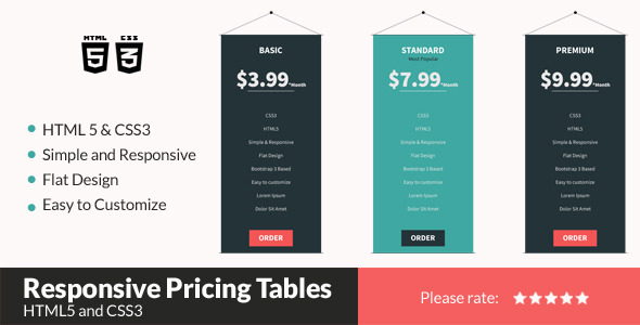 Responsive Web Pricing Tables