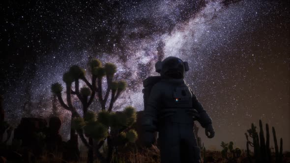 Astronaut and Star Milky Way Formation in Death Valley