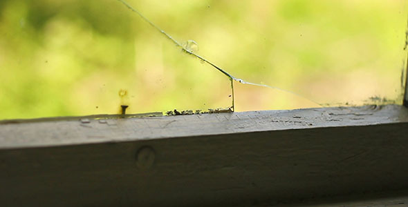 Cracked Village House Window 2