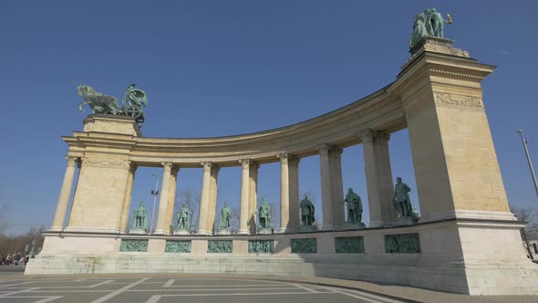 The Budapest Heroes Square in Hungary