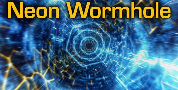 Neon Wormhole - hi-tech tunnel flythrough