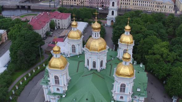 Saint Petersburg Russia Morning City Aerial 129