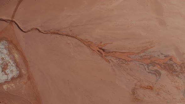 Water streams in deserted valley