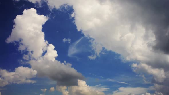 Time Lapse of Dramatic Build up of Tropical Monsoon Cloudy Sky