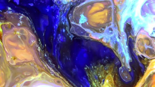 Liquid Colorful Paint Pattens Mix In Slow Motion 25