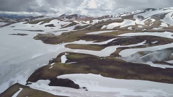 Aerial Volcanic Mountains