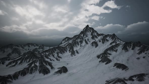 High Altitude Peaks and Clouds