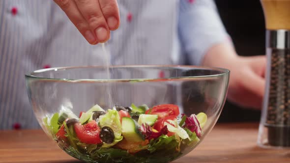 Chef Cooking Vegetable Salad