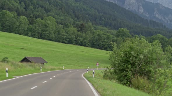 Bavaria, the Amazing Landscape of the Mountain Road.