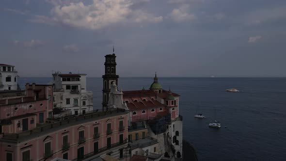 Amalfi Coast is the stretch of coast bell, south of the Sorrento Peninsula, Gulf of Salerno, Italy.