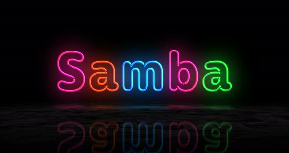 Samba glowing neon 3d lights