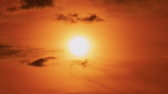 Time lapse of majestic sunset or sunrise