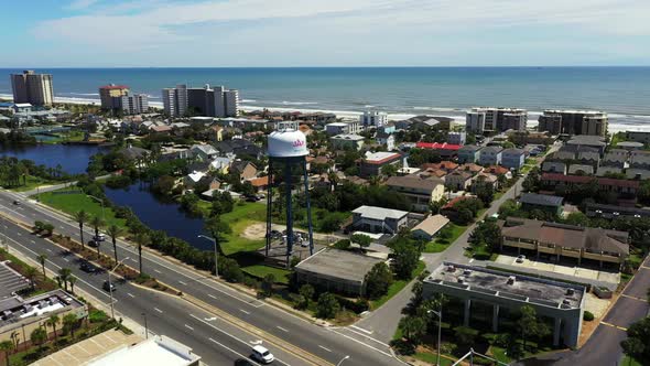 Aerial flyover Jacksonville Beach Florida