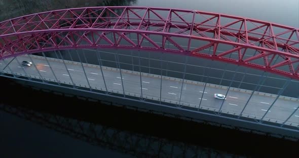 Bridge Reflecting on the New Croton Reservoir at Dusk