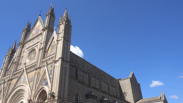 Duomo of Orvieto cathedral church in Tuscany, Italy, Europe.