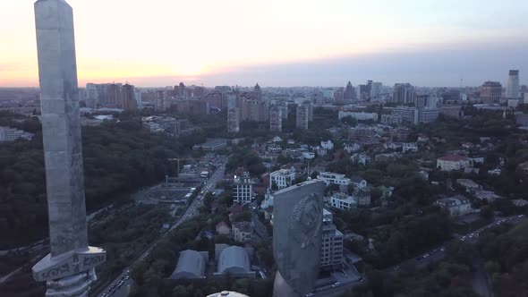 Monument Motherland. Aerial. Kyiv. Ukraine