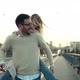 Couple in Love Dating Outdoor in Sunset  Surprise Concept - VideoHive Item for Sale