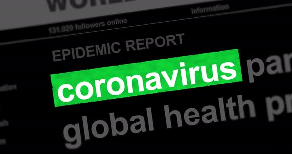 Headline news titles media with coronavirus covid pandemic