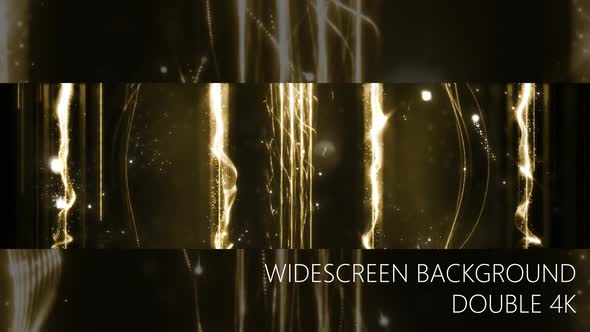 Gold Strokes Background Widescreen Particles
