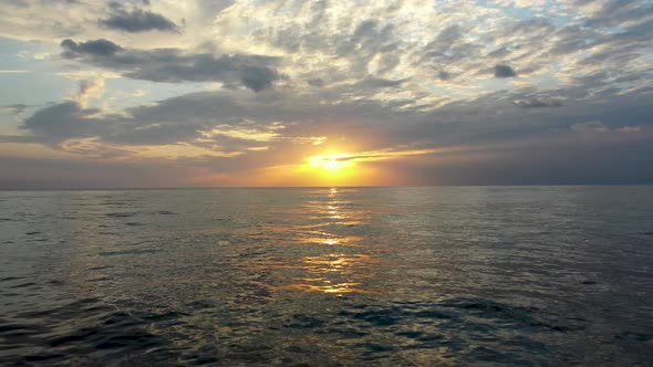 Seascape at Sunset Day Aerial