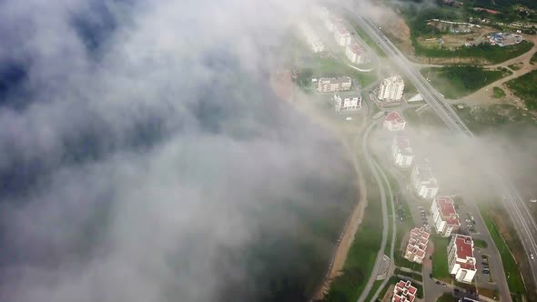 Drone View of the City By the Sea